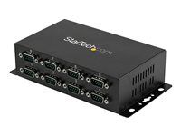 Wall Mount - Din Rail - COM Port Retention - FTDI USB to DB9 RS232 Hub (ICUSB2328I) - Sériový adaptér - USB 2.0 - RS-232 x 8 - čierna