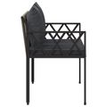 vidaXL Záhradné lavičky 2 -Seater 116 x 56 x 75 cm polyratan