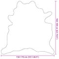 vidaXL Koberec pravá hovädzia koža čierny a biely 150x170 cm
