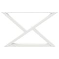 vidaXL Nohy konferenčného stolíka 2 ks biele 70 x (42-43,3) cm oceľové