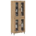 vidaXL Highboard 2 ks Remeselný dub 69,5 x 34 x 180 cm