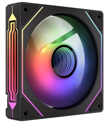 Krux ventilátor Corvus 120 ARGB / 120 mm ARGB fan / infinity mirror efekt PC ventilátor, 120 mm, ARGB, 22 LED, infinity-mirror efekt, hydraulické ložisko, PWM, 1600 RPM, čierny