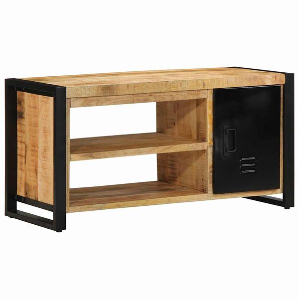 vidaXL Lavička na topánky Hnedá 100 x 40 x 50 cm Mangový masív