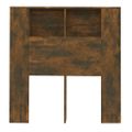 vidaXL Čelo postele so skrinkou dymový dub 100x18,5x102,5 cm