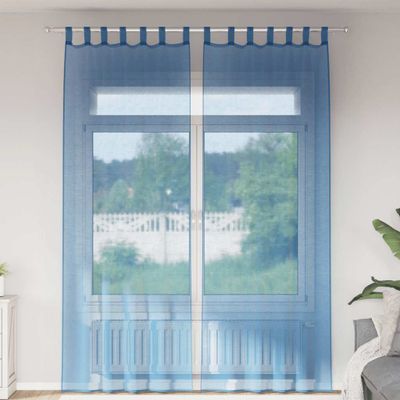vidaXL Voálové závesy so slučkami 2 ks, kráľovská modrá 140x260 cm