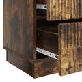 vidaXL Nočný stolík Dymový dub 62 x 34,5 x 44,5 cm Kompozitné drevo