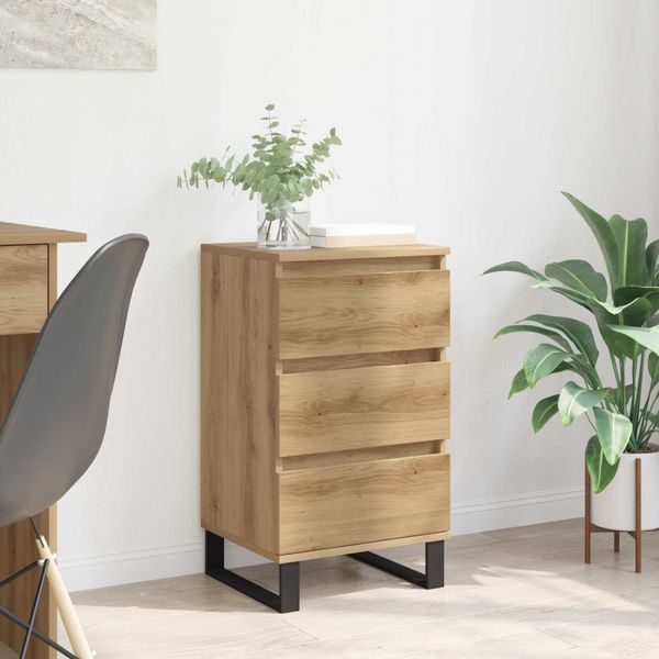 vidaXL Servírovacia skriňa so zásuvkou dub artisan Kompozitné drevo