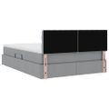 vidaXL Postel s úložným prostorem a matrací Svetlosivá 140 x 190 cm