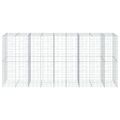 vidaXL Gabiónový kôš s krytom 450x100x200 cm pozinkované železo