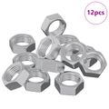 vidaXL Hex matica 12 ks Strieborná M6 Kov
