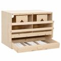 vidaXL Hniezdo pre sliepky 2 priehradky 63x40x45 cm borovicové drevo