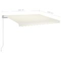 vidaXL Ručne zaťahovacia markíza 350x250 cm krémová