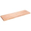 vidaXL Kúpeľňová doska bledohnedá 160x50x(2-6) cm ošetrený masív