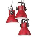 vidaXL Závesná lampa 25 W šmuhovaná červená 30x30x100 cm E27