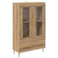 vidaXL Highboard Remeselný dub 69,5 x 31 x 115 cm