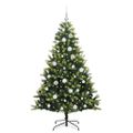 vidaXL Umelý vianočný stromček s kĺbmi 150 LED Zelená 150 cm PVC a PE