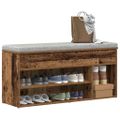 vidaXL Lavička na topánky Old Wood 102x30,5x45 cm Engineered Wood