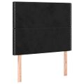 vidaXL Posteľný rám boxspring s matracom čierny 90x190 cm zamat