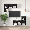 vidaXL Zostava TV skriniek 37 x 37 x 72 cm Čierny dub Kompozitné drevo