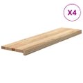 vidaXL Schodiskové stupne 4 ks 100x30x2 cm neošetrený dubový masív