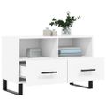 vidaXL TV skrinka biela 80x36x50 cm spracované drevo