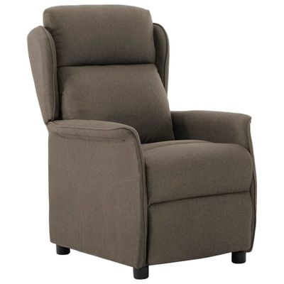 vidaXL Polohovacie kreslo Sivohnedá 66,5 x 94 x 101,5 cm Polyester