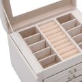 VidaXL Šperkovnica 4-vrstvová s zrkadlom uzamykateľné 22,5x17,5x16,5cm
