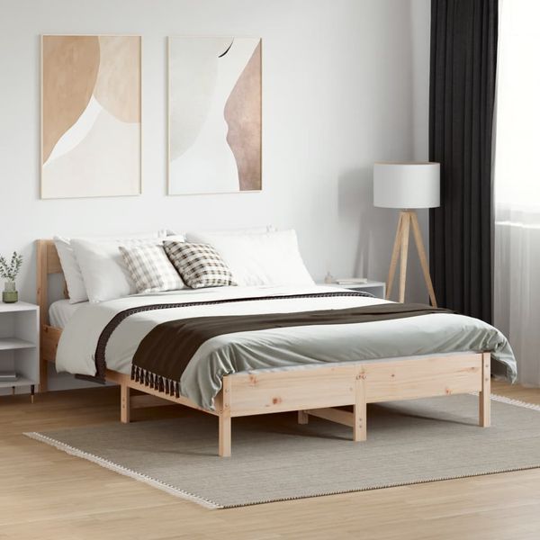 vidaXL Posteľ bez matraca 160x200 cm masívna borovica