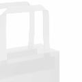 vidaXL Papierové tašky 50 ks s rúčkami, biele, 15x8x21 cm