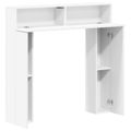 vidaXL Rám krbu Biela 102 x 18 x 100,5 cm Kompozitné drevo