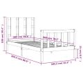 vidaXL Rám postele s čelom sivý 100x200 cm masívne drevo