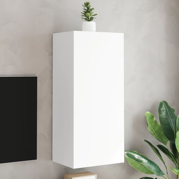 vidaXL TV nástenná skrinka biela 40,5x30x90 cm kompozitné drevo
