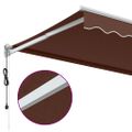 vidaXL Automaticky zaťahovacia markíza hnedá 350x250 cm