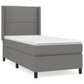 vidaXL Posteľný rám boxsping s matracom tmavosivý 80x200 cm látka