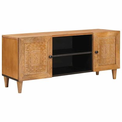vidaXL TV jednotky Svetlohnedá 105 x 33 x 46 cm Masívne mango drevo