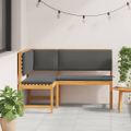 vidaXL Záhradná stolička Hnedá 140 x 100 x 91cm Akáciový masív
