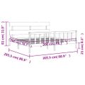 vidaXL Posteľný rám s čelom medovo-hnedý 200x200 cm masívne drevo