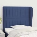 vidaXL Čelo postele so záhybmi modré 83x23x118/128 cm látka