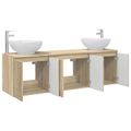 vidaXL Set kabinetov do kúpeľne 3 ks Dub sonoma 49,5 x 44,5 x 65 cm