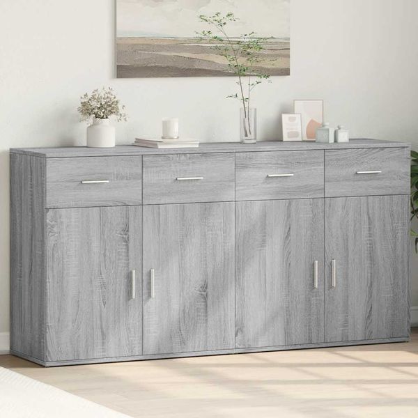 vidaXL Komody 2 ks sivé sonoma 79x38x80 cm kompozitné drevo