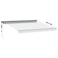 vidaXL Automaticky zaťahovacia markíza antracit a biela 400x350 cm