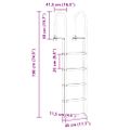 vidaXL 5-stupňový žebřík na docks Strieborná 45 ×11,5 ×190 cm Hliník