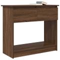 vidaXL konzolový stolík so zásuvkami hnedý dub 85,5x38,5x74,5 cm