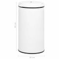 vidaXL Automatický odpadkový kôš, senzor 60 l, uhlíková oceľ, biely