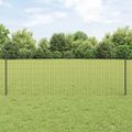 vidaXL Euro oplotenie s pilierom 10 x 0,8 m PVC potiahnutá oceľ Sivá
