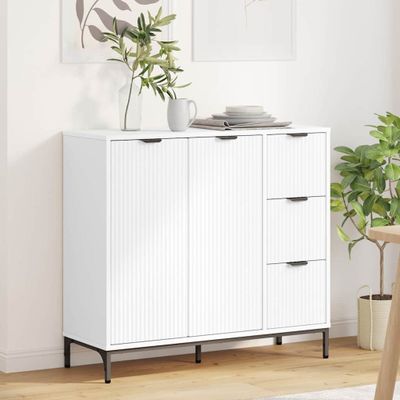 vidaXL Servírovacia skriňa Biela 89,5 x 33 x 82 cm Kompozitné drevo
