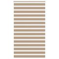 vidaXL Zebrová roleta pieskovo hnedá 135x200 cm šírka látky 130,9 cm polyester