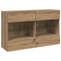 vidaXL TV nástenná skriňa 98,5 x 30 x 60,5 cm Remeselný dub
