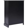 vidaXL Komoda s 10 zásuvkami čierna 113x30x79 cm drevená