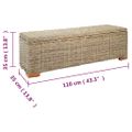 vidaXL Úložný box biely 110 cm prírodný ratan Kubu a masívny mahagón